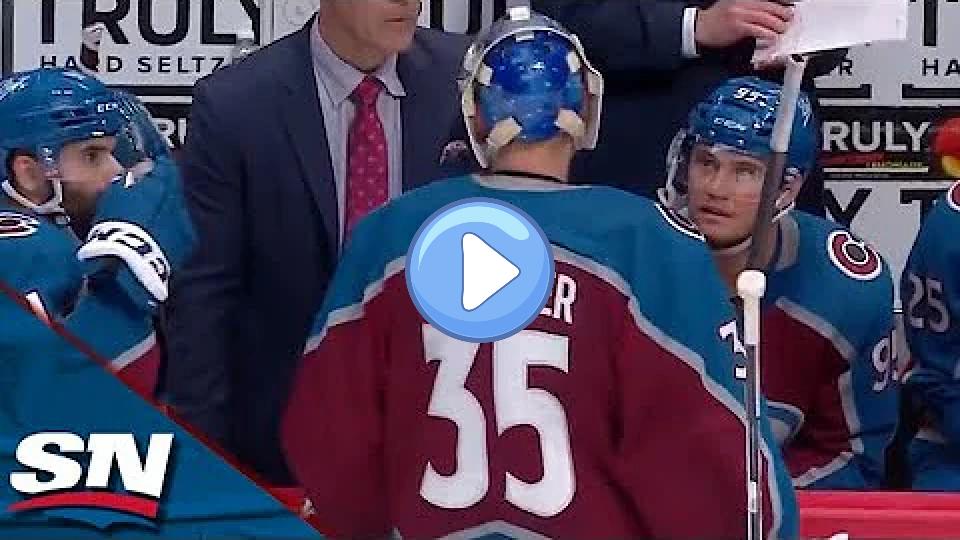 Play video: Darcy Kuemper left Game 1 due to an injury. Video thumb: Darcy Kuemper left Game 1 due to an injury.