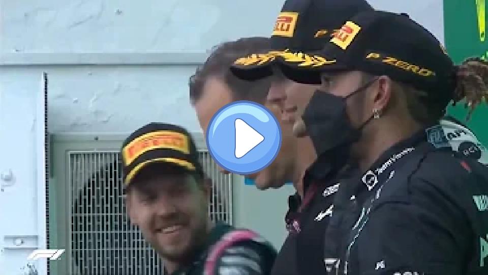 Video thumb: Lewis Hamilton Almost Fainting on Podium in Return! #F1