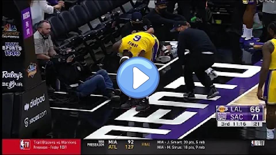 Video thumb: LeBron James Suffers Knee Injury in Pre-Season Game...