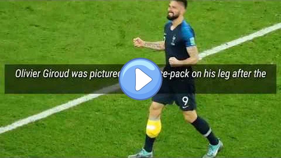 Video thumb: Olivier Giroud faces an injury scare ahead of the World Cup final.