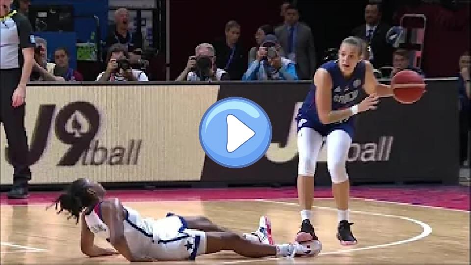 Video thumb: Atkins' Foot Stepped On, Leaves Game With Ankle Injury | USA Basketball vs. Serbia, Women's World Cup