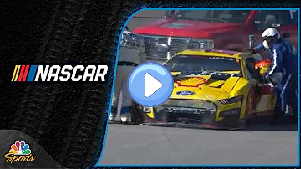 Video thumb: Joey Logano experiences a severe collision during NASCAR Cup practice at Homestead | Motorsports on NBC