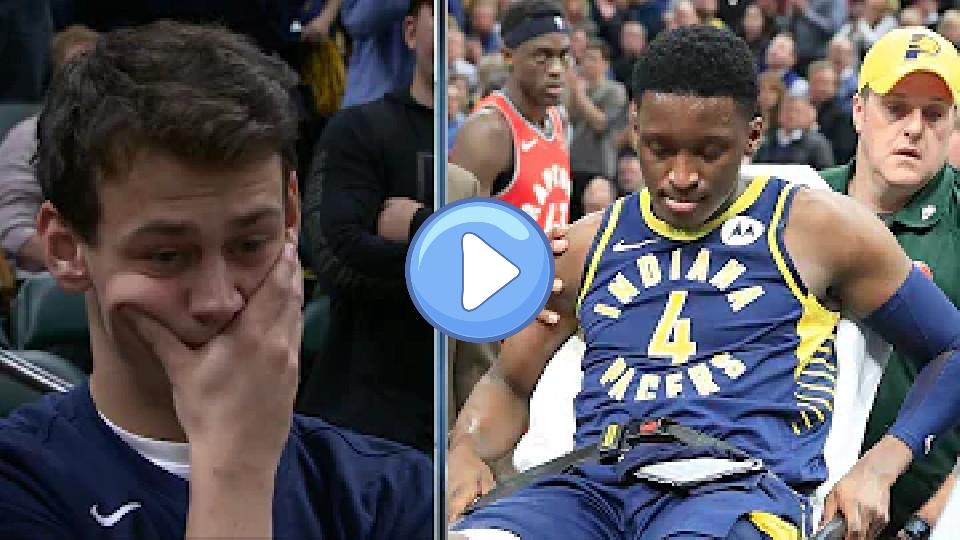 Video thumb: Victor Oladipo Scary Leg Injury - Raptors vs. Pacers | January 22, 2019 | 2018-19 NBA Season