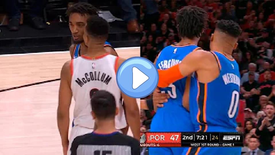 Play video: Terrance Ferguson receives a technical foul after trash-talking with CJ McCollum | Blazers vs. Thunder Video thumb: Terrance Ferguson receives a technical foul after trash-talking with CJ McCollum | Blazers vs. Thunder