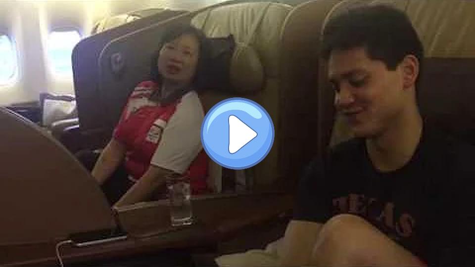 Video thumb: Olympics: Joseph Schooling on board flight SQ67