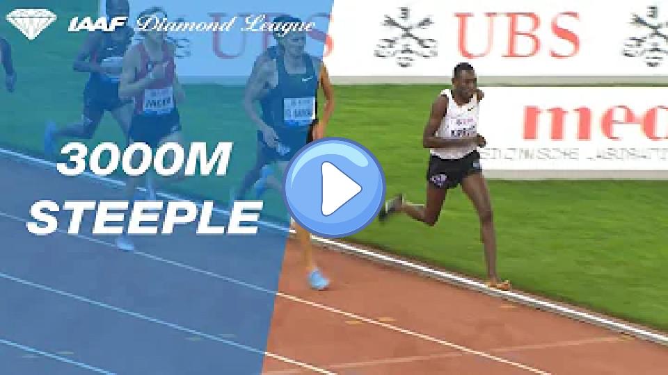 Video thumb: Conseslus Kipruto wins the 3000m steeplechase wearing only one shoe!