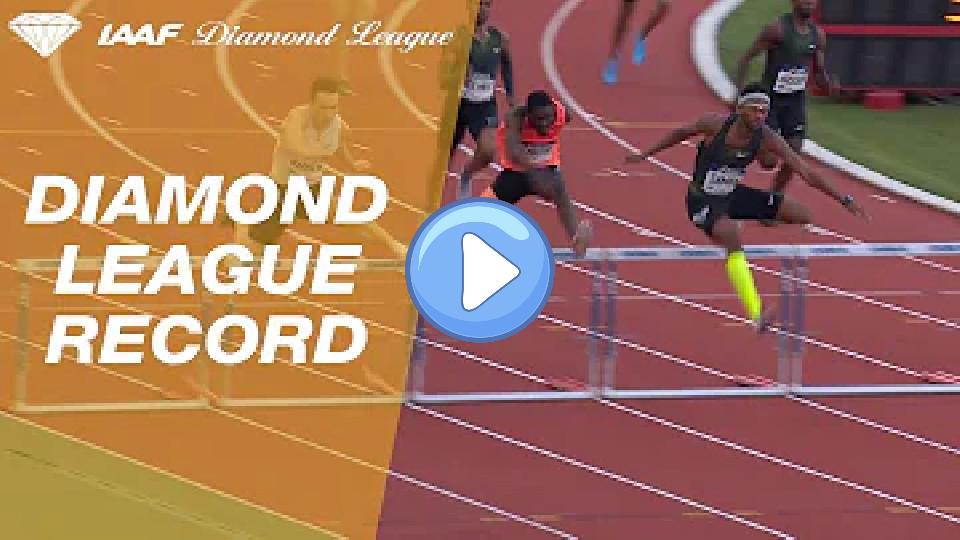 Video thumb: Abderrahman Samba 46.98 2nd ALL-TIME Wins Men's 400m Hurdles - IAAF Diamond League Paris 2018