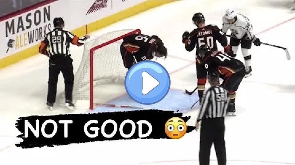 Video thumb: John Gibson injured in first preseason game