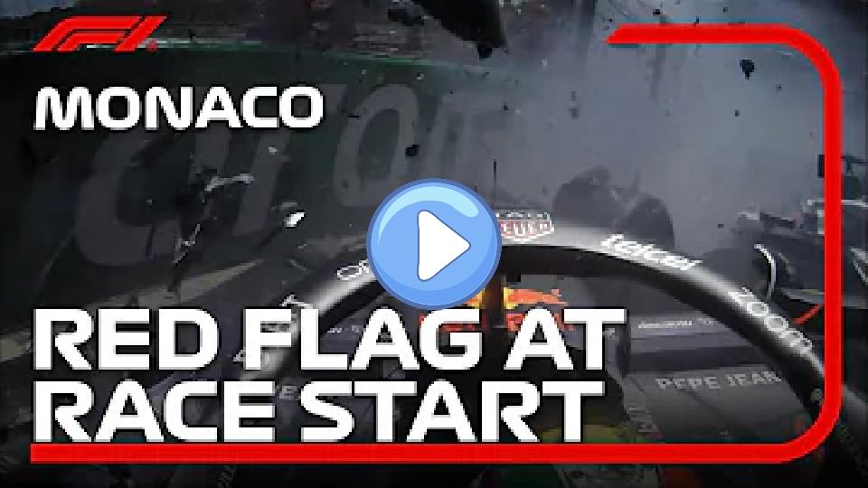 Video thumb: Huge Crash at the Race Start | 2024 Monaco Grand Prix