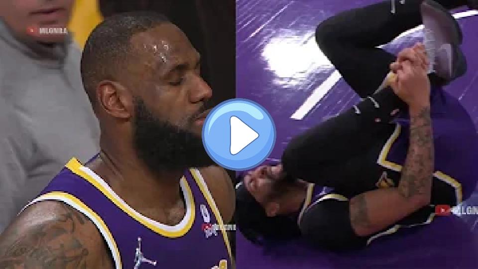 Video thumb: Anthony Davis ends the season with a serious injury, and LeBron's expression confirms it!