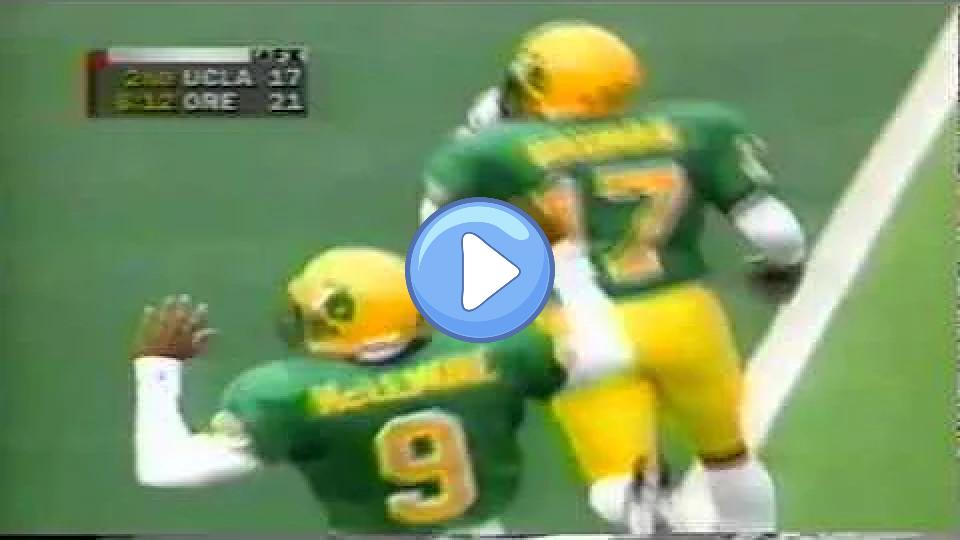 Video thumb: Oregon CB Rashad Bauman's big hit on UCLA QB Cade McNown, 10-11-1997