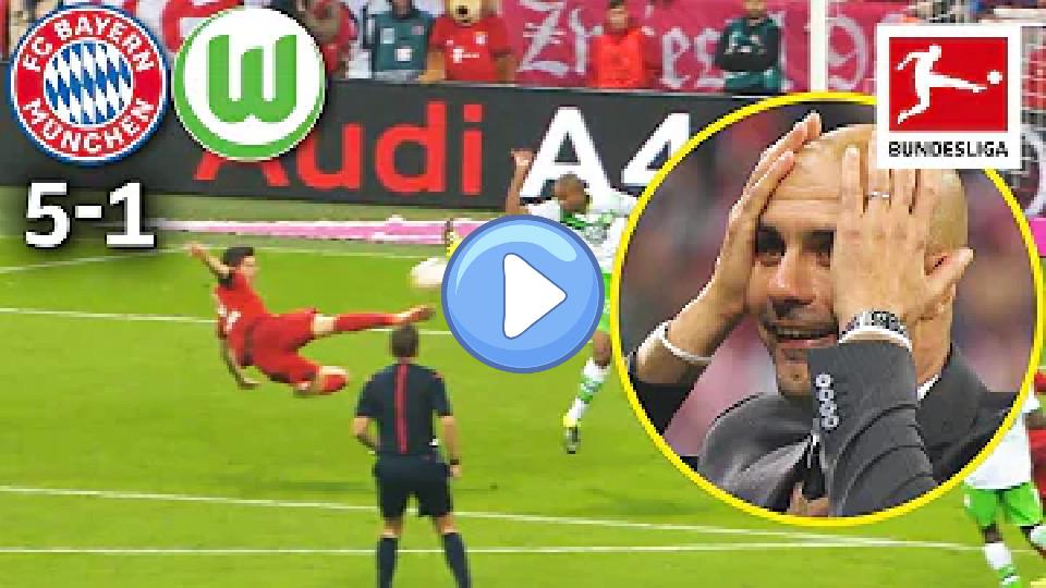 Video thumb: Five Goals in Nine Minutes – The Legendary Lewandowski Show | Bayern Munich vs. VfL Wolfsburg