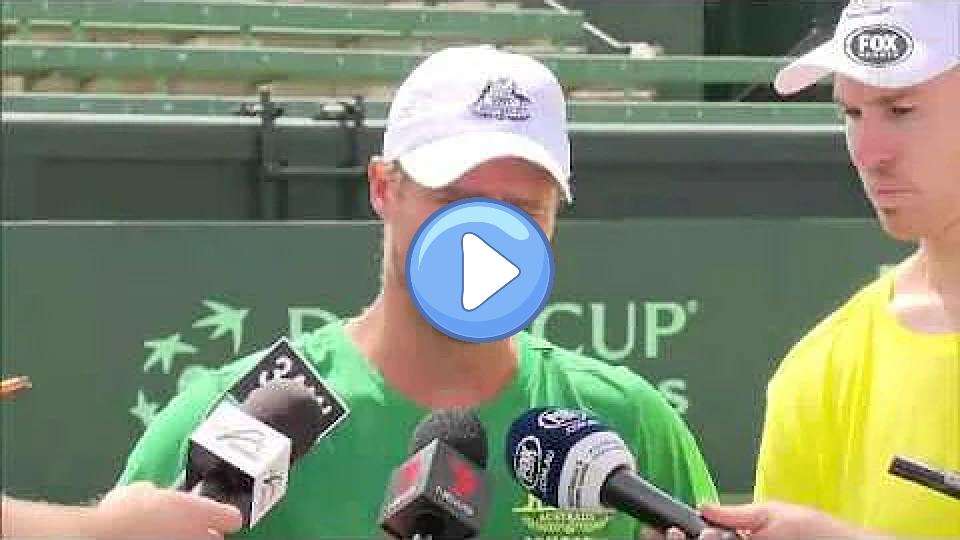 Video thumb: Lleyton Hewitt supports injured duo Kyrgios and Tomic