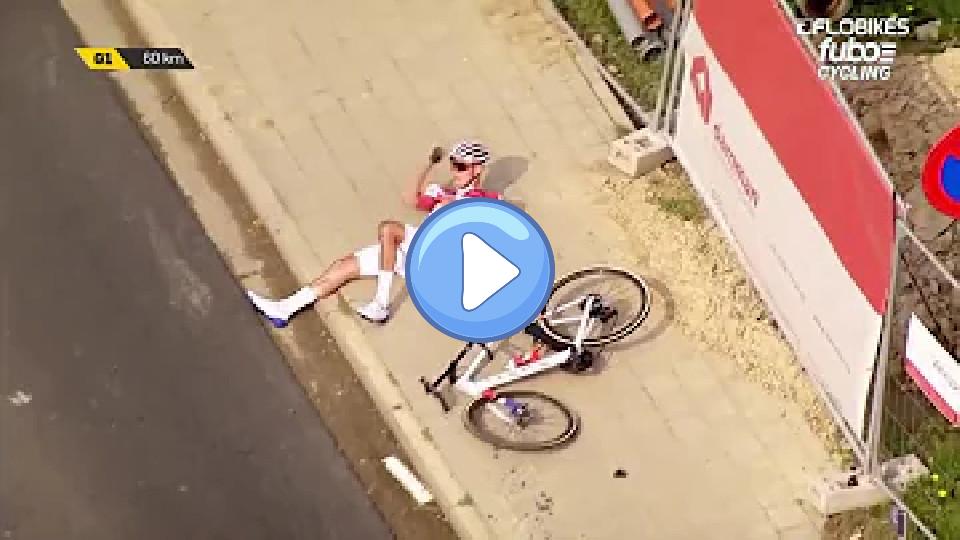 Video thumb: Mathieu van der Poel's Wild Wipeout at the Tour of Flanders