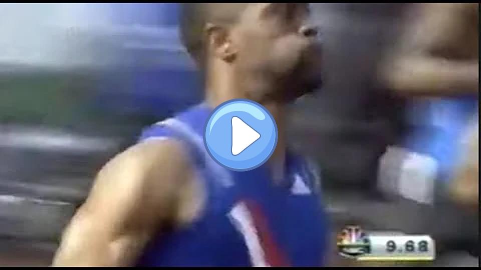 Video thumb: Tyson Gay 100m Amazing Result 9.68w Eugene 2008.