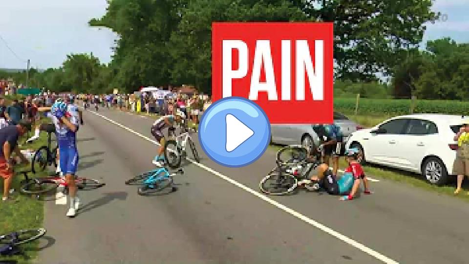 Video thumb: Simon Yates Hits Pavement Near Finish in Stage 8 of Tour de France 2023