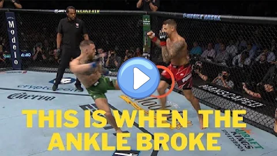 Play video: This is how Conor McGregor broke his leg: 4K Slow Motion Footage Video thumb: This is how Conor McGregor broke his leg: 4K Slow Motion Footage