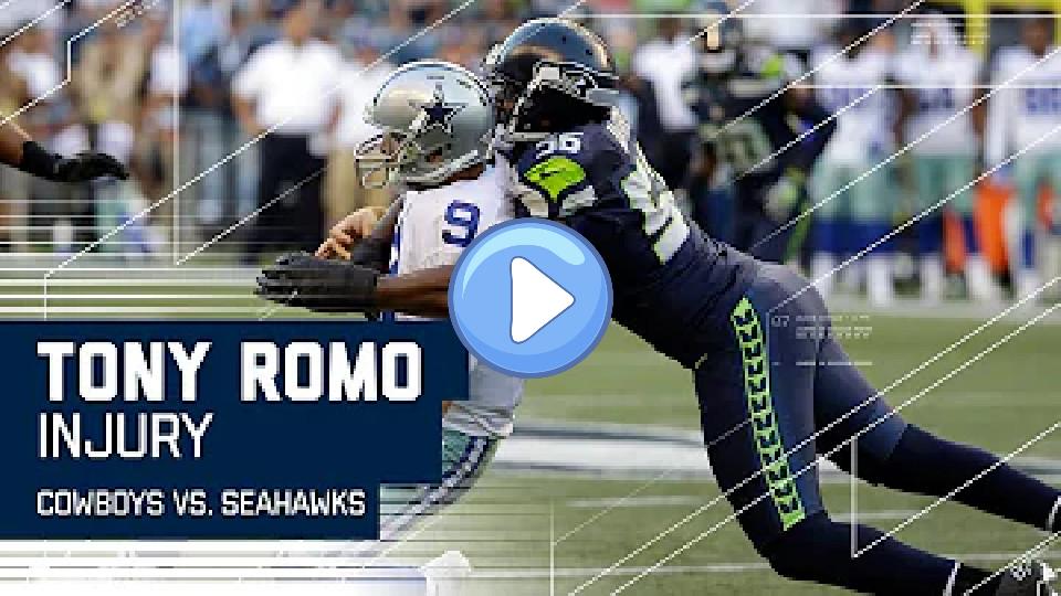 Video thumb: Tony Romo Suffers Apparent Back Injury | Cowboys vs. Seahawks (Preseason) | NFL