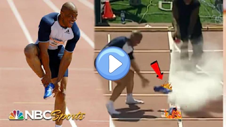 Video thumb: Unbelievable: Athlete's Shoes Catch Fire After Running a Super Fast 100m