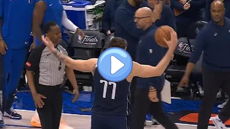Video thumb: Luka Doncic wasn't happy when Jason Kidd called a timeout during a 20-2 run in Game 3. 😬