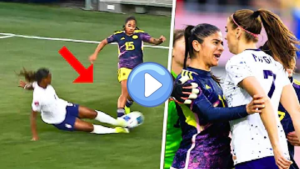 Play video: The USWNT vs Colombia match was intense! Video thumb: The USWNT vs Colombia match was intense!