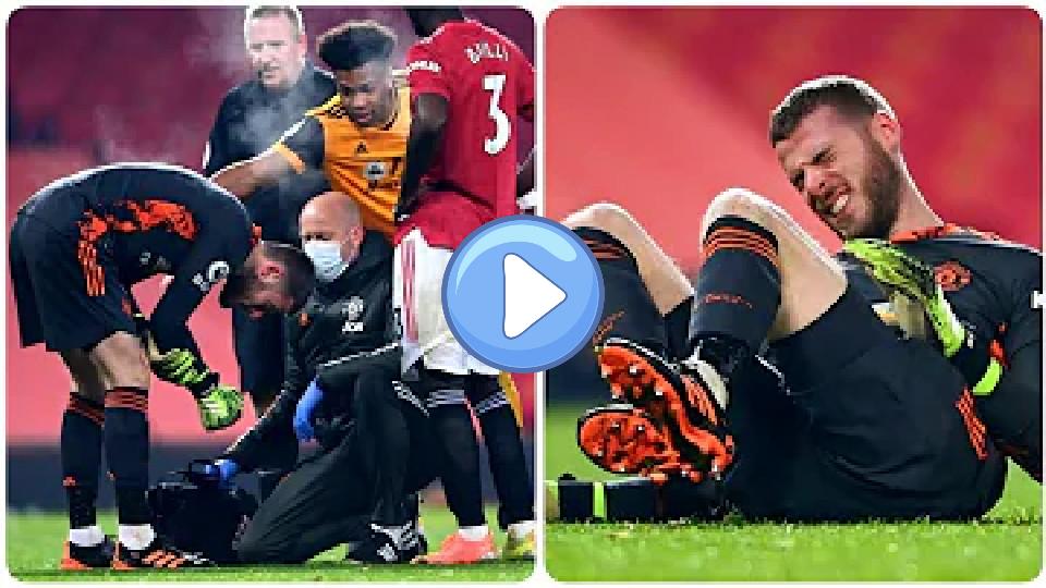 Play video: David de Gea was injured by Adama Traore during Manchester United's 1-0 win over Wolves. Video thumb: David de Gea was injured by Adama Traore during Manchester United's 1-0 win over Wolves.