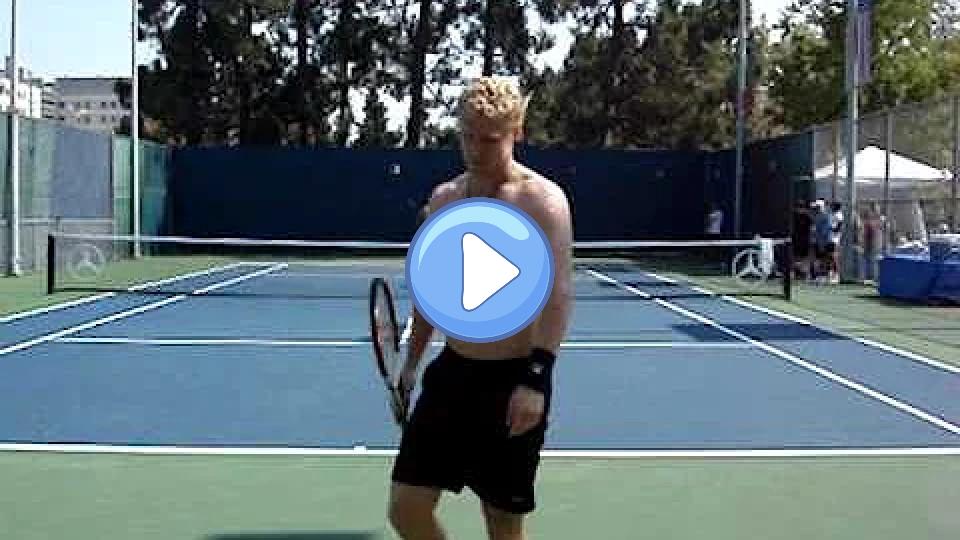 Video thumb: Marat Safin losing his cool while practicing with Tursunov