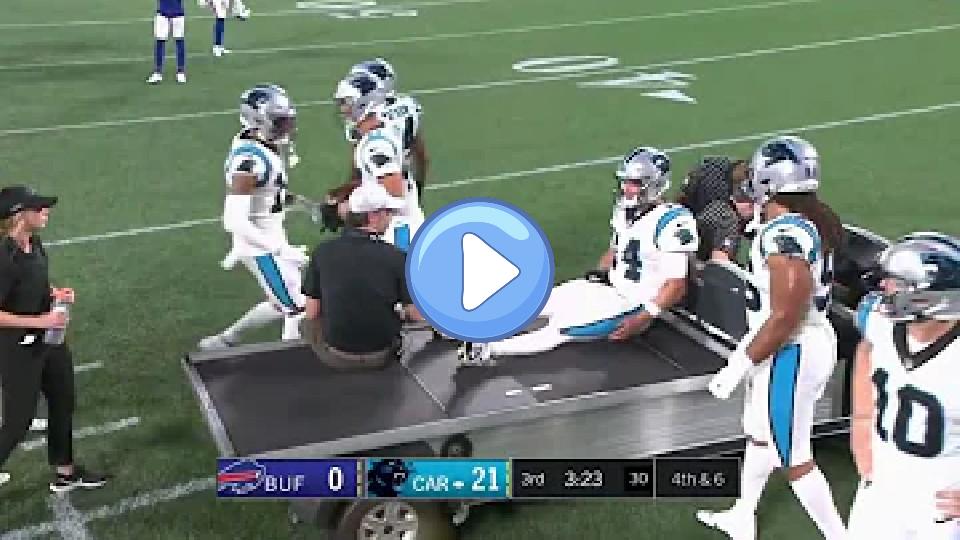 Video thumb: Sam Darnold carted off vs. Bills | Preseason Week 3