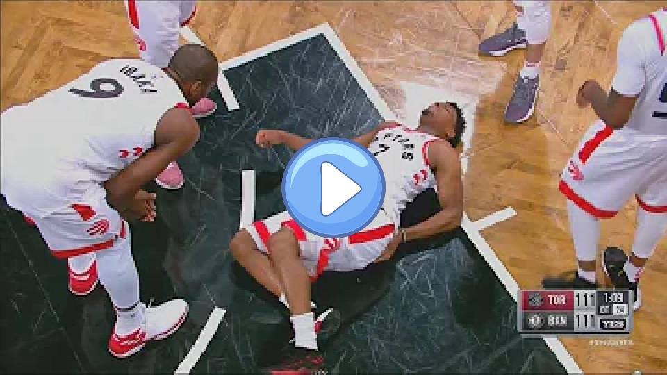 Video thumb: Kyle Lowry Unable to Walk After Scary Back Injury