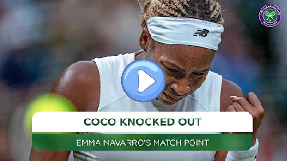 Video thumb: Coco Gauff Eliminated | Emma Navarro | Winning Moment | Fourth Round | Wimbledon 2024