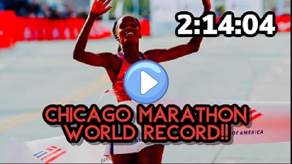 Video thumb: Chicago Marathon World Record: Brigid Kosgei 2:14:04!