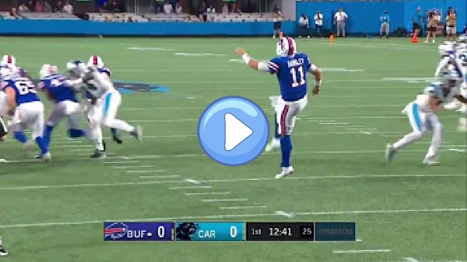 Video thumb: Quarterback Matt Barkley punts for the Buffalo Bills.