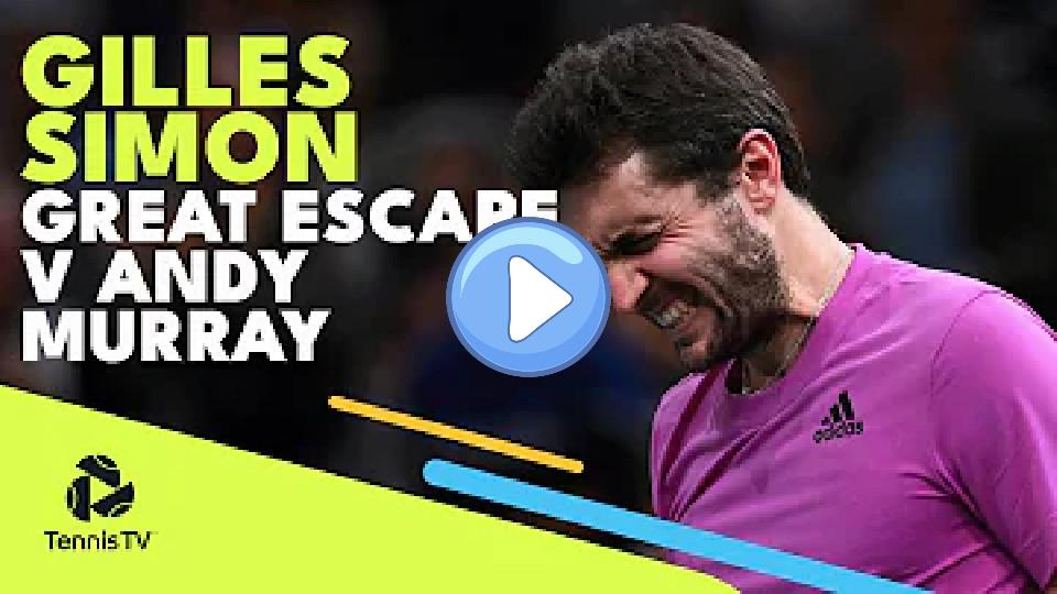 Video thumb: Gilles Simon's Great Escape vs. Andy Murray | Paris 2022 Highlights
