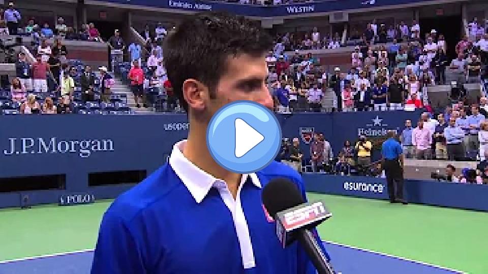 Video thumb: Open US 2015 Tennis: Djoker on win - Cilic was injured