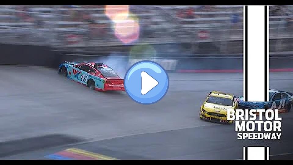 Video thumb: Bubba Wallace crashes in All-Star Open | NASCAR at Bristol