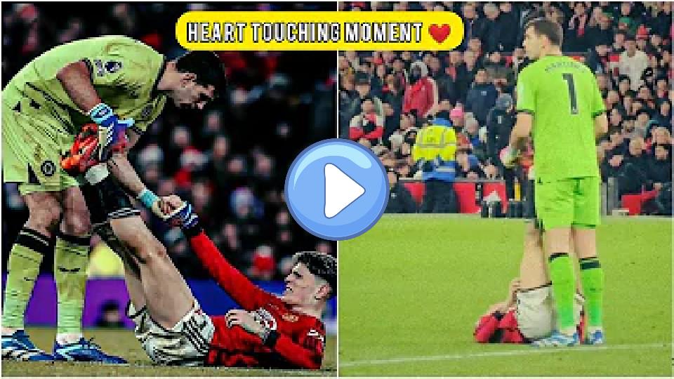 Play video: Heartwarming Moment When Emi Martinez Helped Injured Garnacho During Man Utd vs Aston Villa Match Video thumb: Heartwarming Moment When Emi Martinez Helped Injured Garnacho During Man Utd vs Aston Villa Match