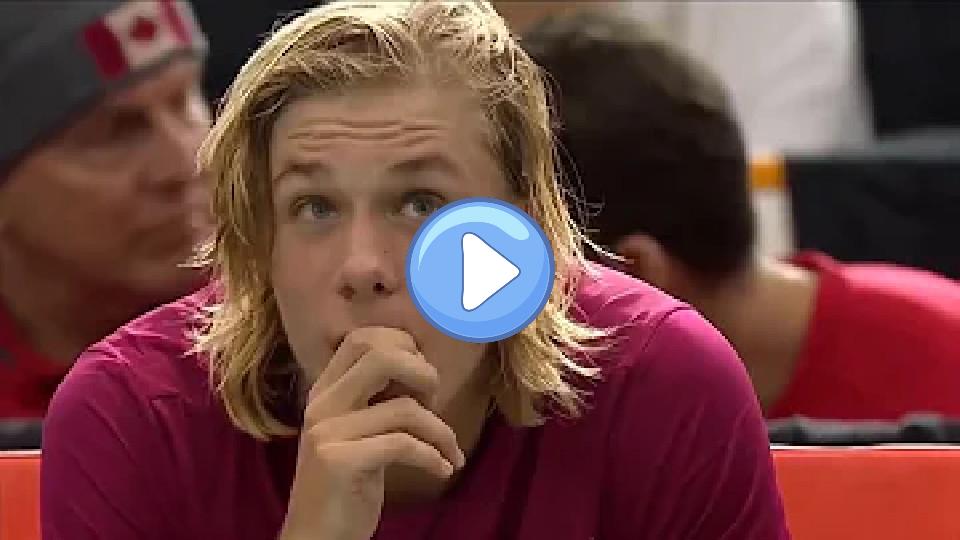 Video thumb: Denis Shapovalov hit the umpire in the face and was disqualified in the 2017 Davis Cup.