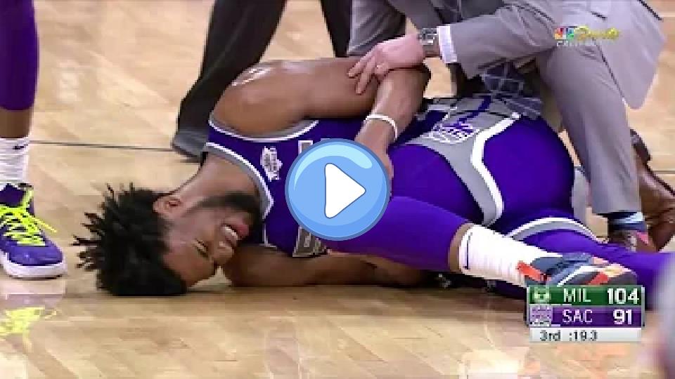 Play video: Marvin Bagley Leaves Game with Severe Knee Injury | Kings vs. Bucks | 2.27.2019 Video thumb: Marvin Bagley Leaves Game with Severe Knee Injury | Kings vs. Bucks | 2.27.2019