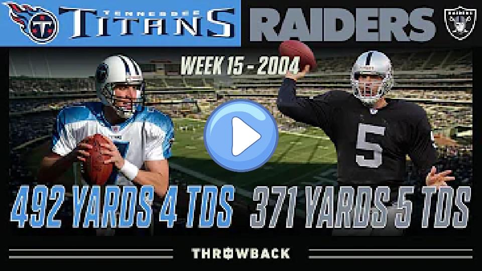 Video thumb: Incredible QB Duel You've Never Heard Of! (Titans vs. Raiders 2004, Week 15)