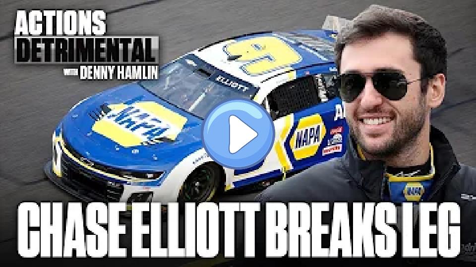 Video thumb: Denny Hamlin Reacts to Chase Elliott’s Injury