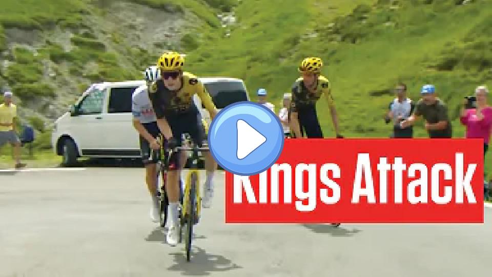 Video thumb: Jonas Vingegaard and Tadej Pogacar Attack Tour de France 2023 Stage 6 on Tourmalet