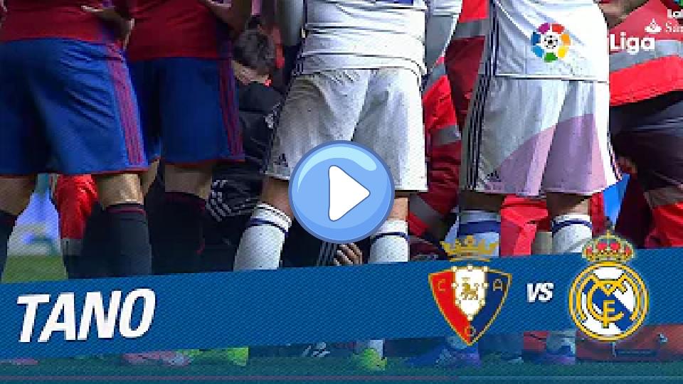 Video thumb: Tano's Injury in Osasuna vs Real Madrid (1-2)