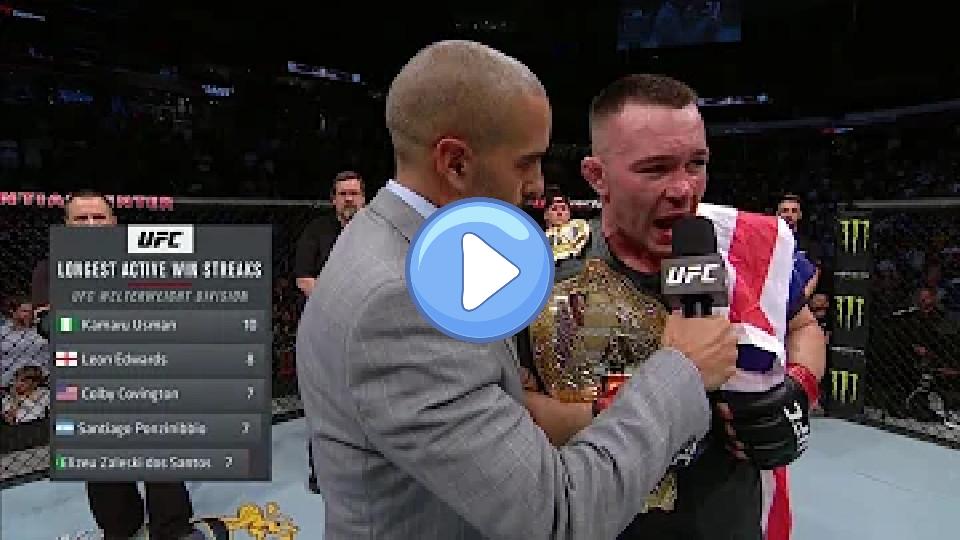 Video thumb: Colby Covington takes a jab at Matt Hughes.