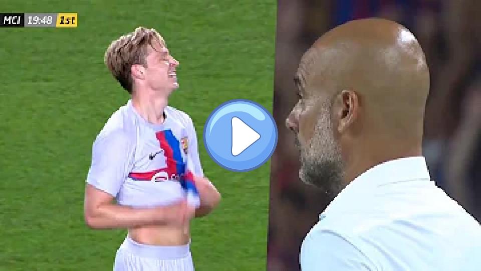 Video thumb: Frenkie de Jong's action impressed Pep Guardiola.