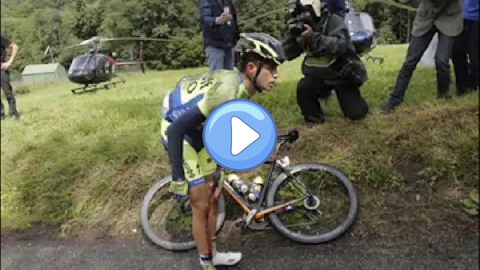 Video thumb: Alberto Contador's Crash - Tour de France 2014 - Stage 10