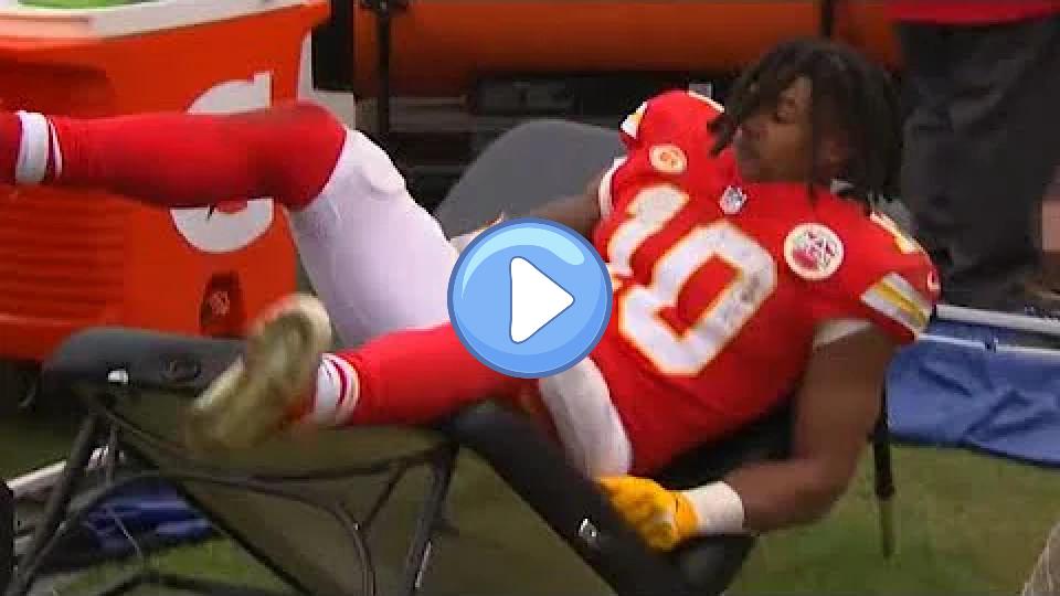 Play video: Isaiah Pacheco Suffers Head Injury and Breaks Table in Blue Tent š³ Video thumb: Isaiah Pacheco Suffers Head Injury and Breaks Table in Blue Tent š³