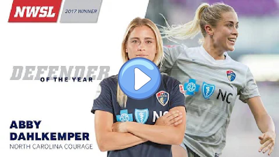 Play video: NWSL Defender of the Year: Abby Dahlkemper, North Carolina Courage. Video thumb: NWSL Defender of the Year: Abby Dahlkemper, North Carolina Courage.