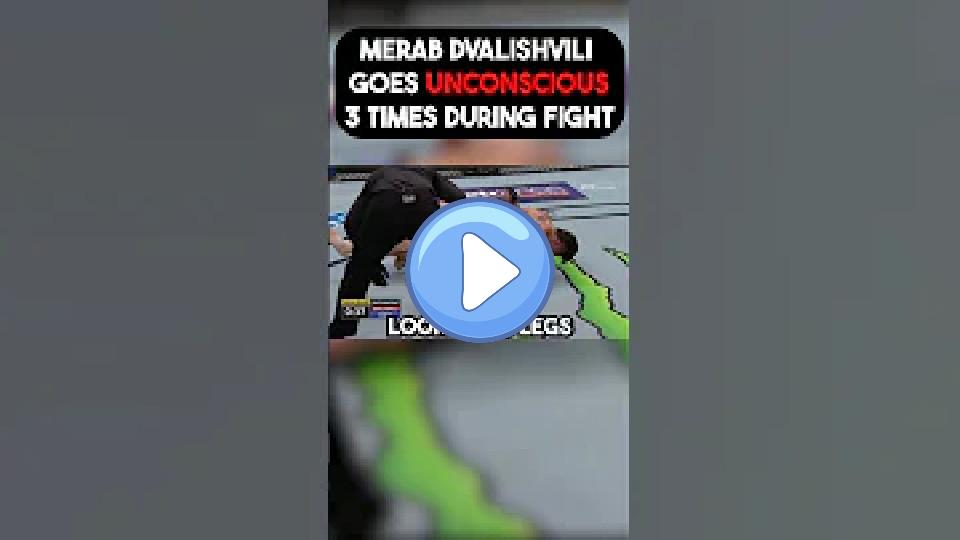 Video thumb: Merab Dvalishvili goes unconscious three times during the fight. #shorts #merabdvalishvili #ufc #mma