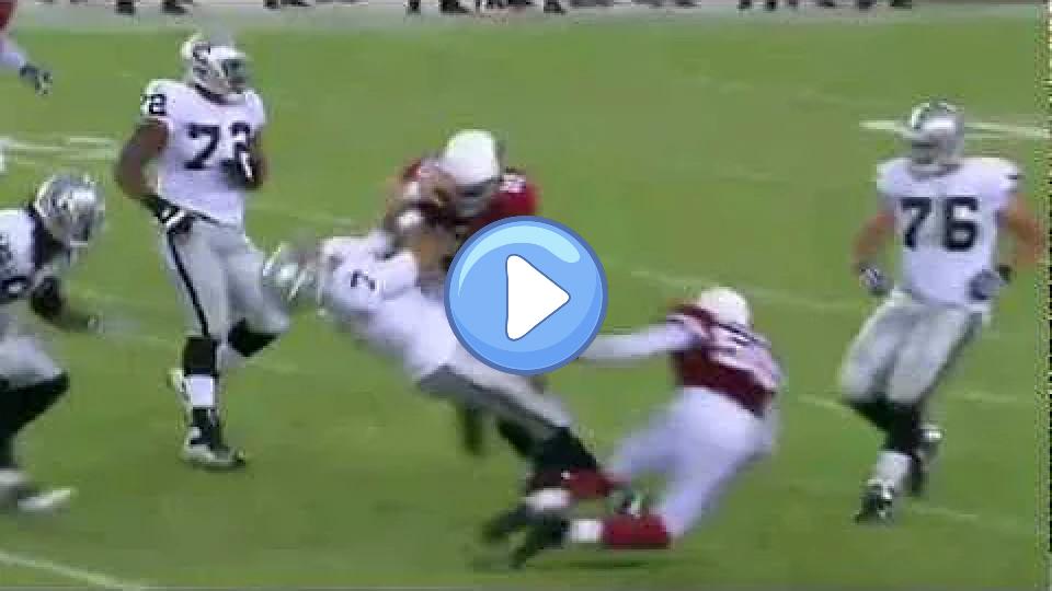 Video thumb: Backup quarterback Matt Leinart takes a huge hit.