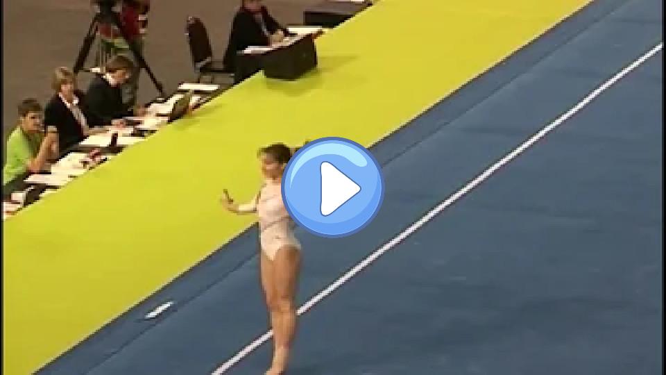 Play video: Florica Leonida (ROU) 2005 World Championships Qualification Floor Exercise Video thumb: Florica Leonida (ROU) 2005 World Championships Qualification Floor Exercise